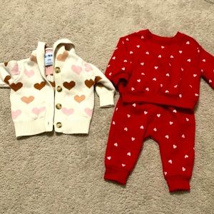 Cute Old Navy girls 3-6month heart or Valentine’s Day items